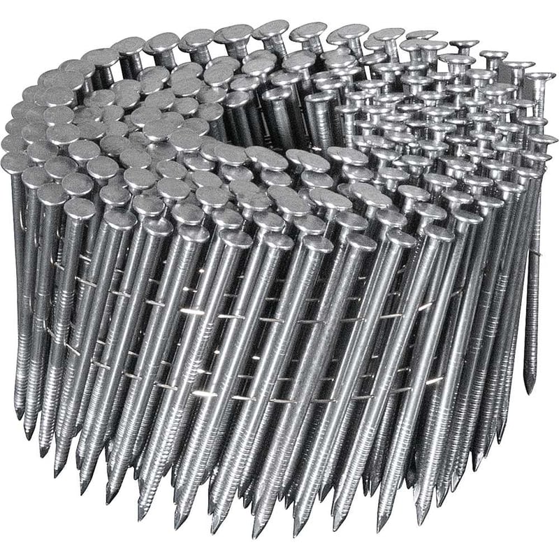 Prego coil anelado, 2,8 mm x 70 mm, polido, carretel com 250 unidades, caixa com 6.000 unidades, para o pregador PP 700
