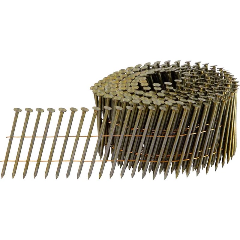 Prego coil liso, 2,1 mm x 50 mm, polido, carretel com 300 unidades, para o pregador PP 550