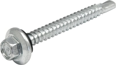 Parafuso autobrocante sextavado com acabamento tipo Dacromet, cabeça flangeada, 5,5 mm x 1"