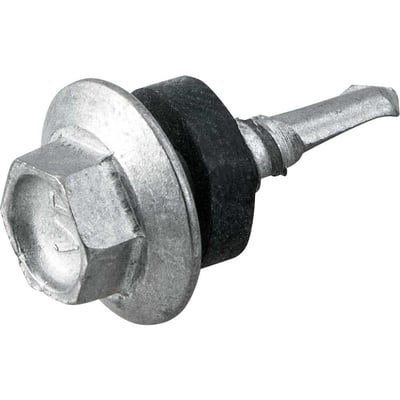 Parafuso autobrocante sextavado com acabamento tipo Dacromet, cabeça flangeada, 5,5 mm x 3/4"
