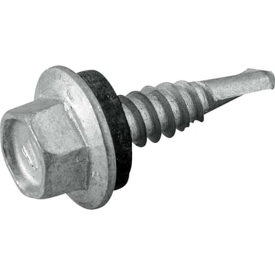 Parafuso autobrocante sextavado com acabamento tipo Dacromet, cabeça flangeada, 6,3 mm x 1"