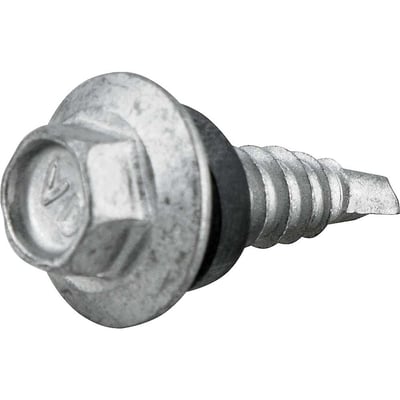 Parafuso autobrocante sextavado com acabamento tipo Dacromet, cabeça flangeada, 6,3 mm x 7/8"