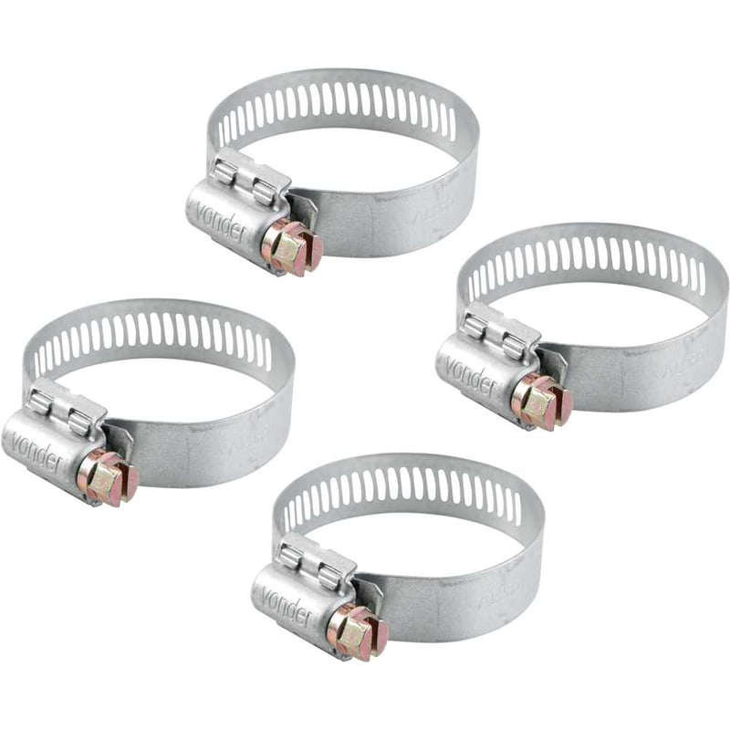 Abraçadeira rosca sem fim, 38 mm a 51 mm, com 4 peças, AL 3851