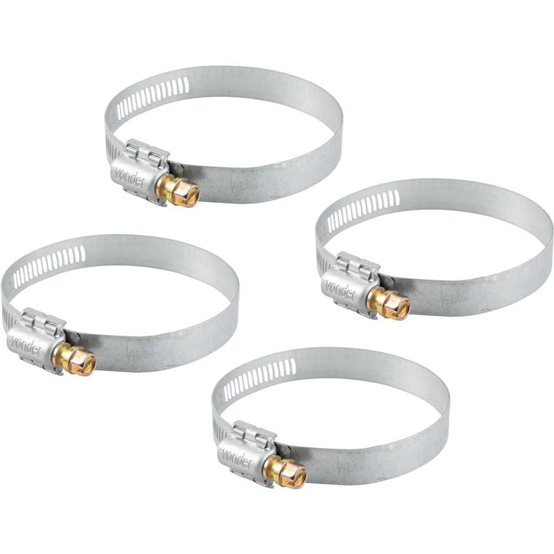 Abraçadeira rosca sem fim, 63 mm a 82 mm, com 4 peças, AL 6483