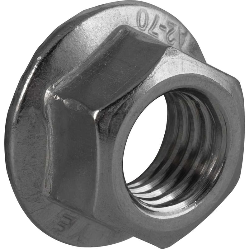 Porca sextavada flangeada M12 x 1,75 mm para haste para painel solar