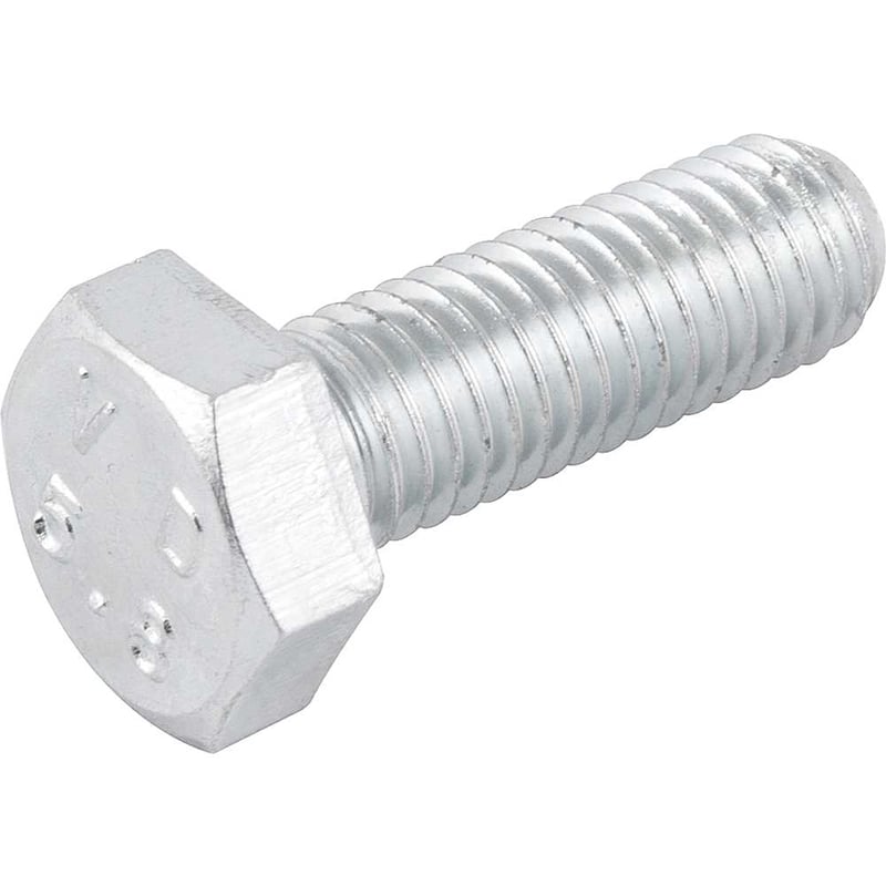Parafuso sextavado zincado 10 mm x 30 mm, MA, rosca total