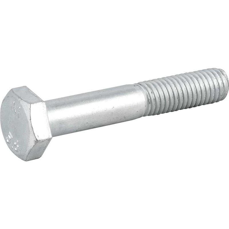 Parafuso sextavado zincado 10 mm x 60 mm, MA, rosca parcial