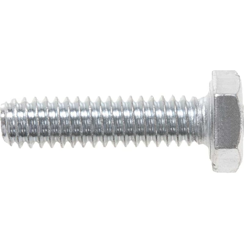 Parafuso sextavado zincado 1/4" x 1", UNC, rosca total