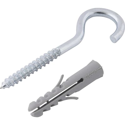 Gancho 4,2 mm x 70 mm, com bucha de nylon 8 mm, G-8