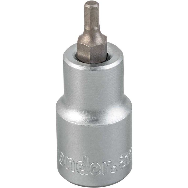 Soquete hexagonal 4 mm, encaixe de 1/2"