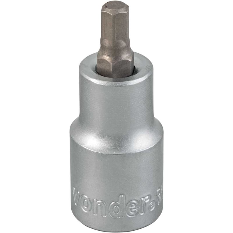 Soquete hexagonal 6 mm, encaixe de 1/2"