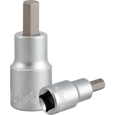 Soquete hexagonal 8 mm, encaixe de 1/2"