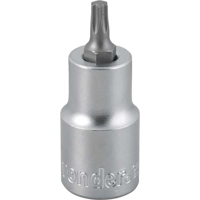 Soquete hexalobular macho T-27, encaixe 1/2"