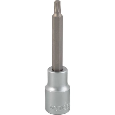 Soquete hexalobular macho longo, encaixe de 1/2", T30