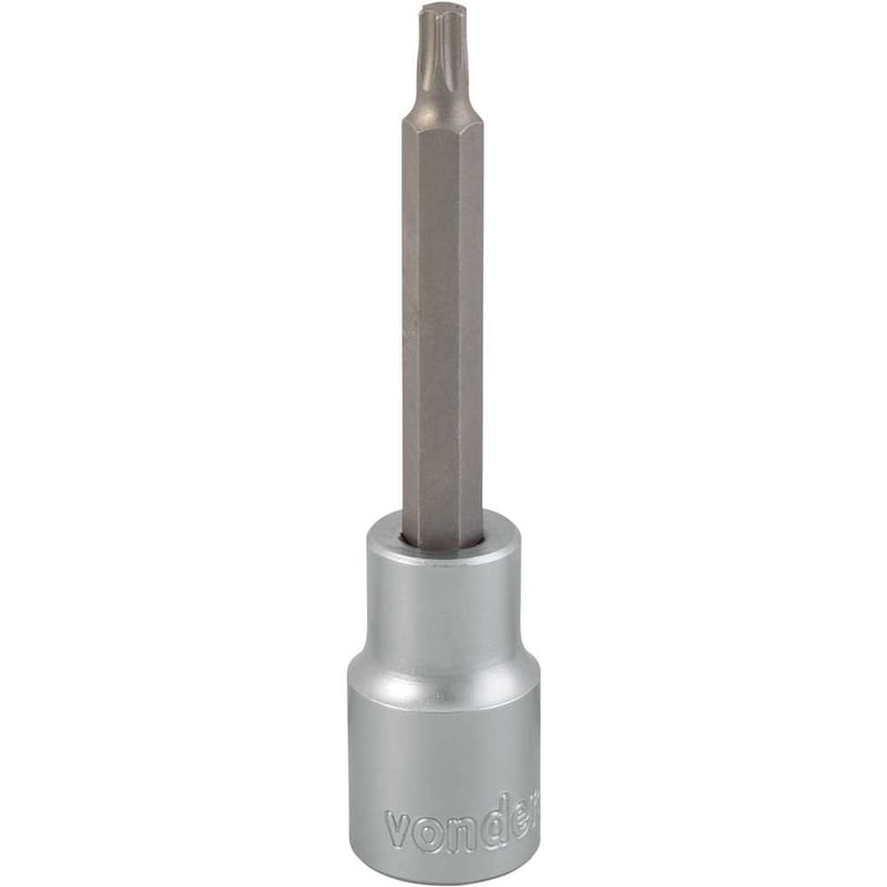 Soquete hexalobular macho longo, encaixe de 1/2", T30