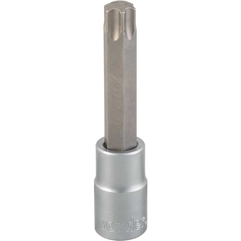 Soquete hexalobular macho longo, encaixe de 1/2", T60