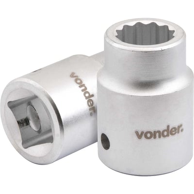 Soquete estriado, com encaixe de 3/4", 34 mm