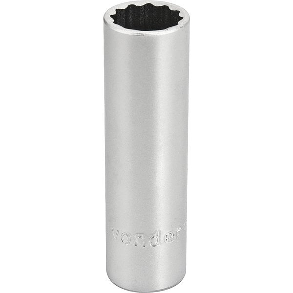Soquete estriado longo, com encaixe de 1/2", 10 mm