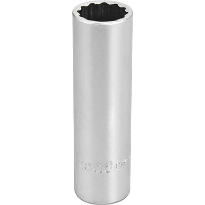 Soquete estriado longo, com encaixe de 1/2", 12 mm