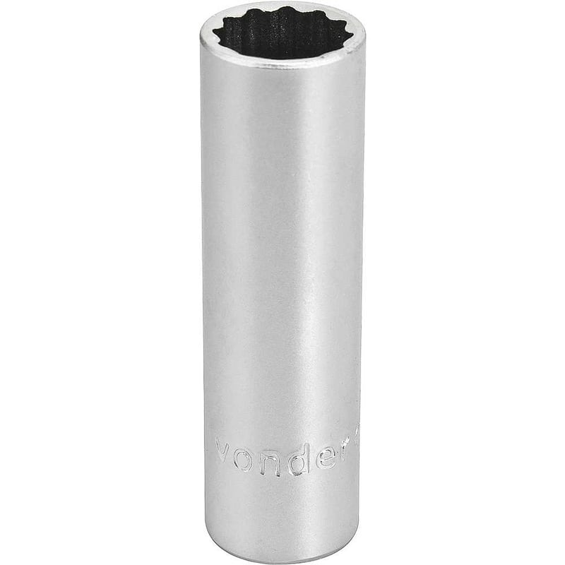 Soquete estriado longo, com encaixe de 1/2", 12 mm