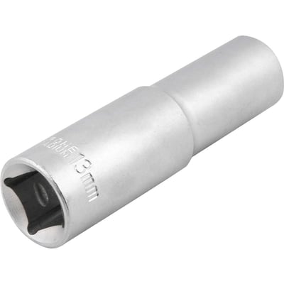 Soquete estriado longo, com encaixe de 1/2", 13 mm
