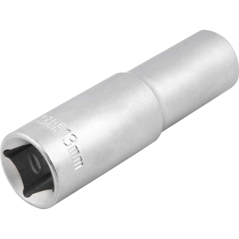 Soquete estriado longo, com encaixe de 1/2", 13 mm