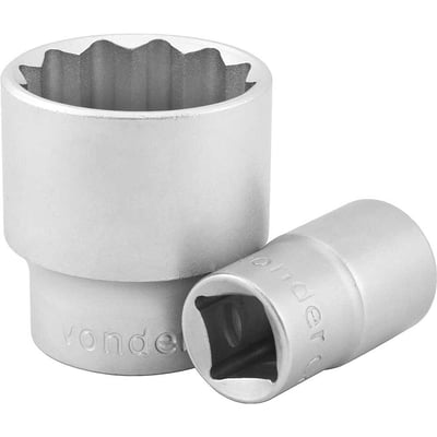 Soquete estriado com encaixe de 1/2", 16 mm