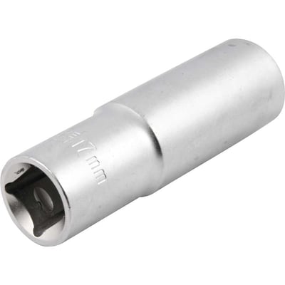 Soquete estriado longo, com encaixe de 1/2", 17 mm