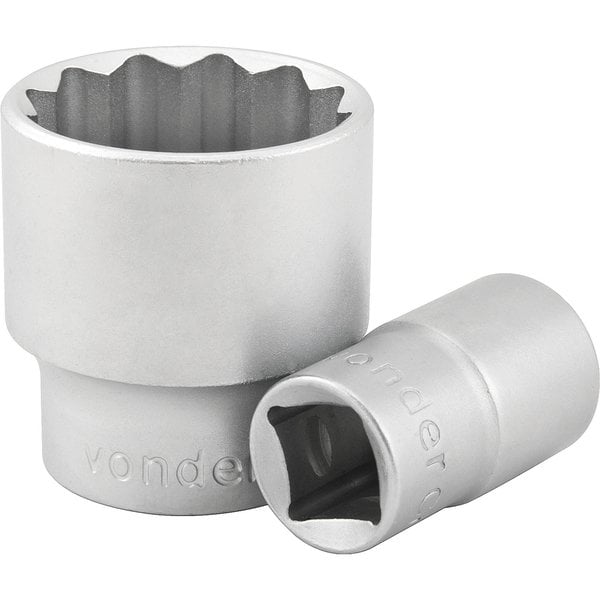 Soquete estriado com encaixe de 1/2", 20 mm