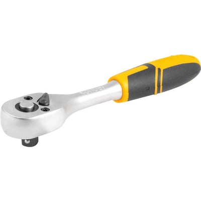 Catraca reversível para soquete, encaixe 1/4" x 150 mm, cabo emborrachado