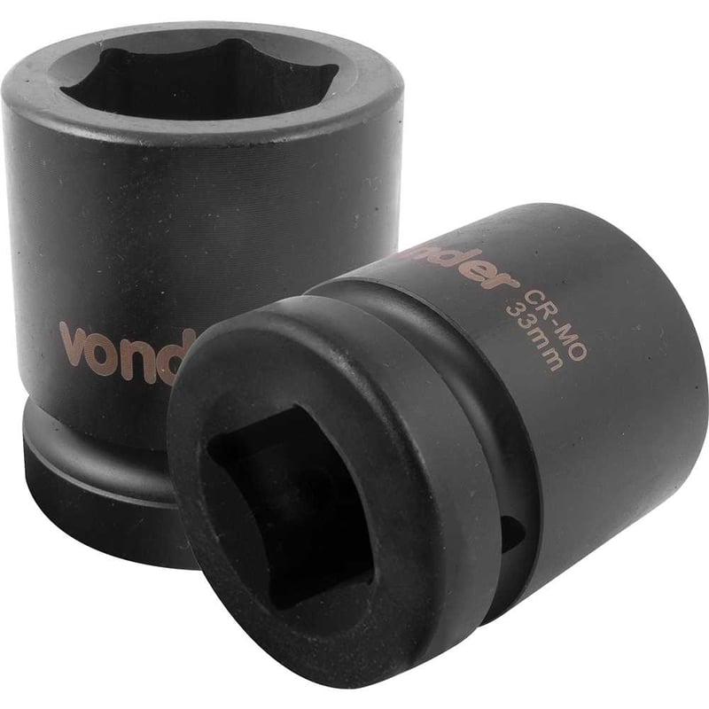 Soquete sextavado de impacto, encaixe de 1" x 33,0 mm