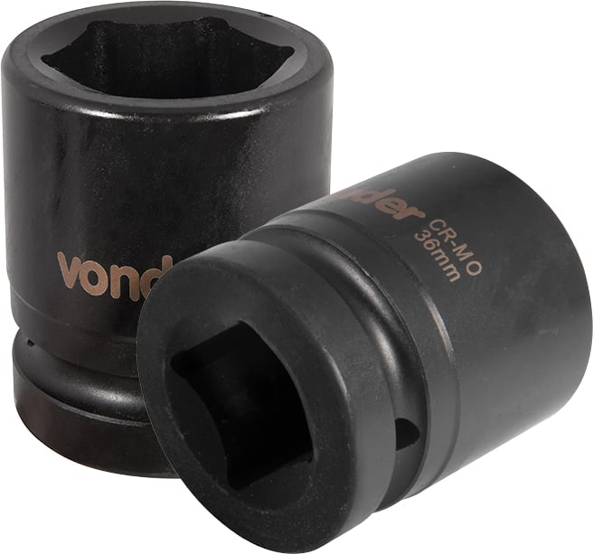 Soquete sextavado de impacto, encaixe de 1" x 36,0 mm