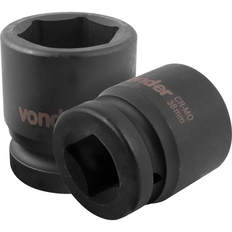 Soquete sextavado de impacto, encaixe de 1" x 38,0 mm