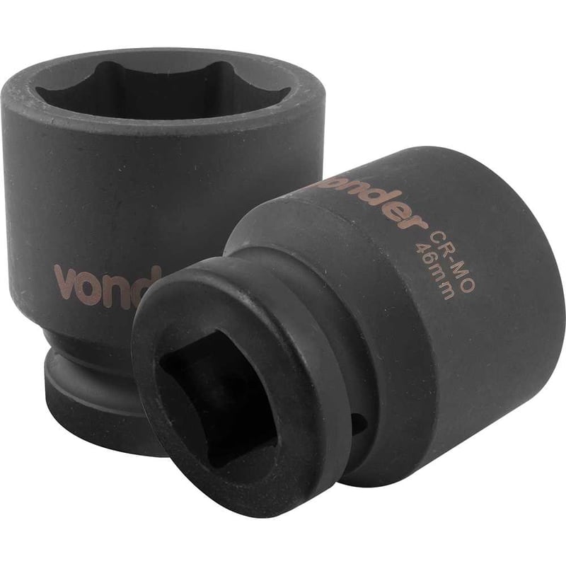 Soquete sextavado de impacto, encaixe de 1" x 46,0 mm