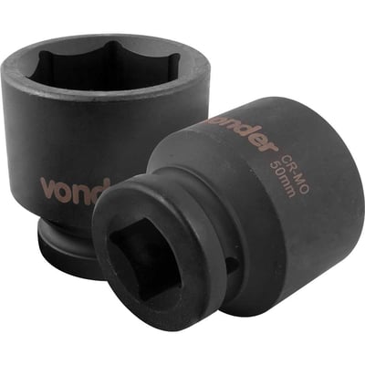 Soquete sextavado de impacto, encaixe de 1" x 50,0 mm