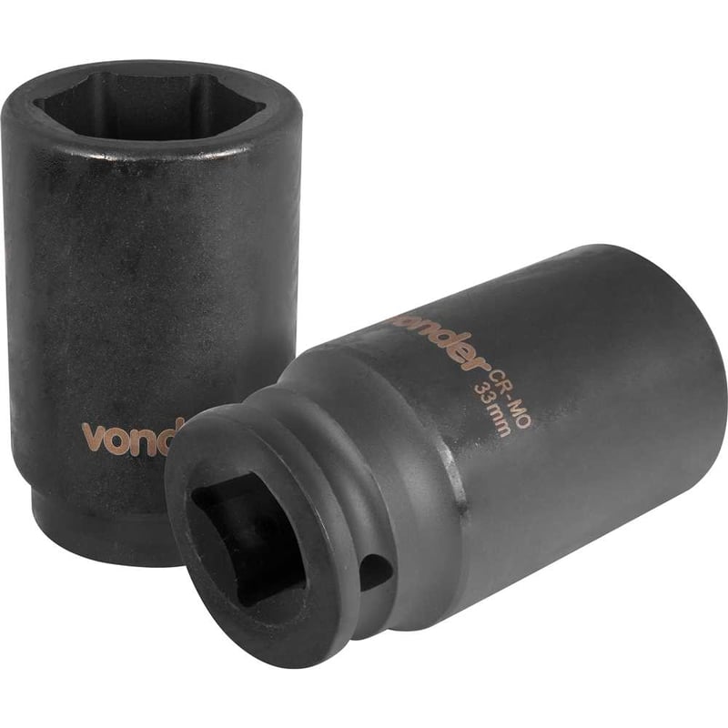 Soquete sextavado longo de impacto, 33 mm, encaixe de 3/4"