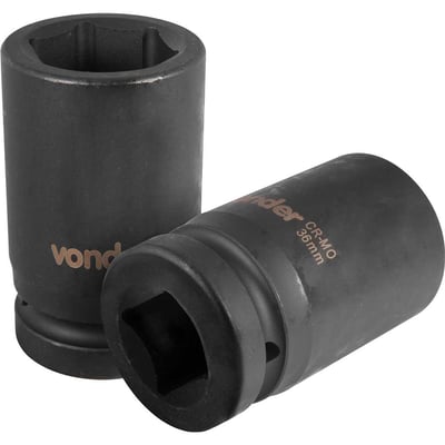 Soquete sextavado longo de impacto, 36 mm, encaixe de 1"