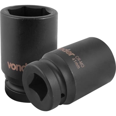 Soquete sextavado longo de impacto, 41 mm, encaixe de 1"