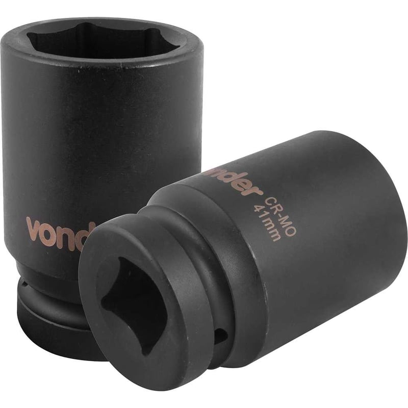 Soquete sextavado longo de impacto, 41 mm, encaixe de 1"