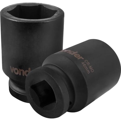Soquete sextavado longo de impacto, 46 mm, encaixe de 1"