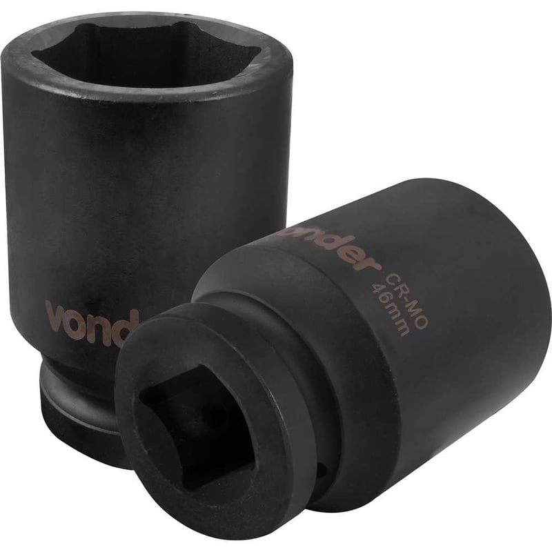 Soquete sextavado longo de impacto, 46 mm, encaixe de 1"