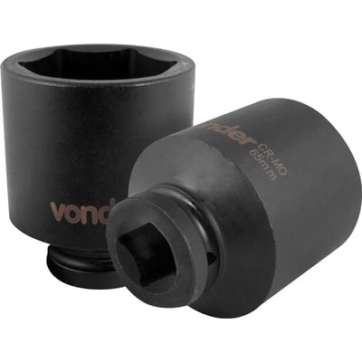 Soquete sextavado longo de impacto, 65 mm, encaixe de 1"