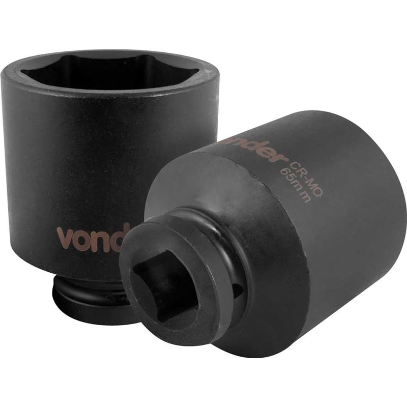 Soquete sextavado longo de impacto, 65 mm, encaixe de 1"