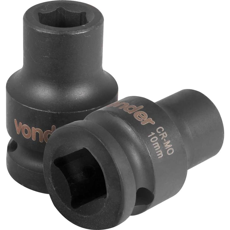 Soquete sextavado de impacto, encaixe de 1/2" x 10,0 mm