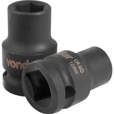 Soquete sextavado de impacto, encaixe de 1/2" x 12,0 mm