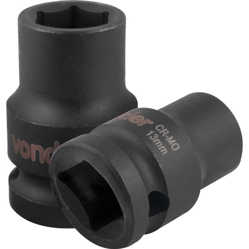 Soquete sextavado de impacto, encaixe de 1/2" x 13,0 mm