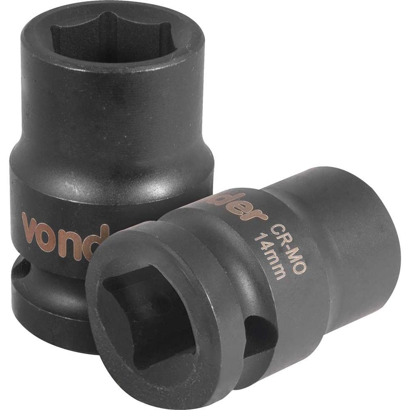 Soquete sextavado de impacto, encaixe de 1/2" x 14,0 mm