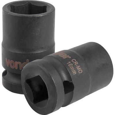 Soquete sextavado de impacto, encaixe de 1/2" x 16,0 mm