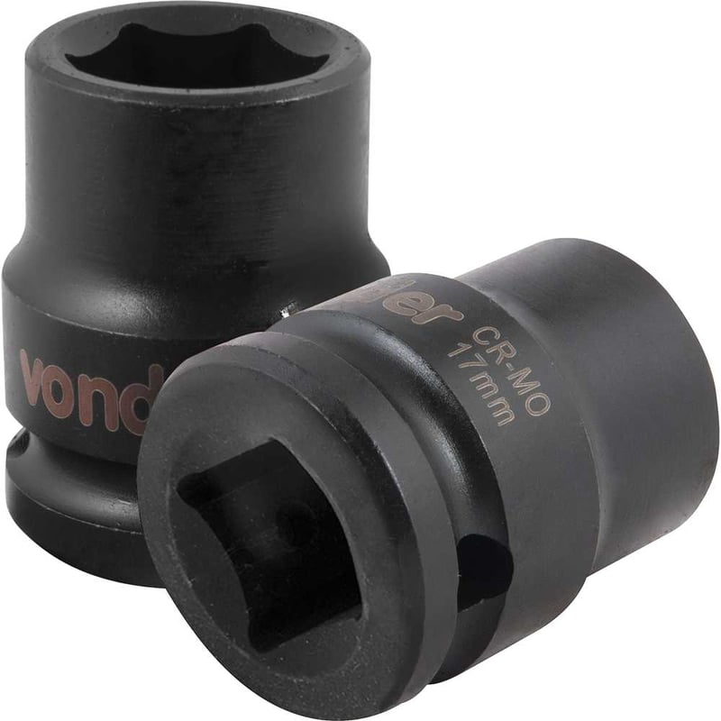 Soquete sextavado de impacto, encaixe de 1/2" x 17,0 mm