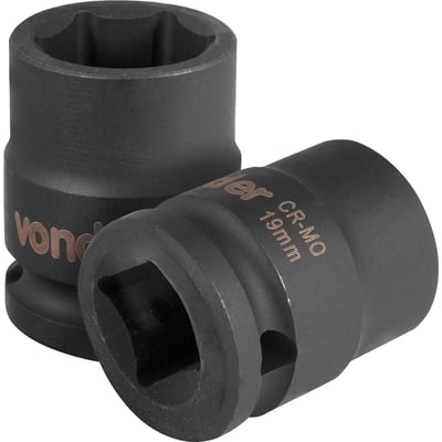 Soquete sextavado de impacto, encaixe de 1/2" x 19,0 mm